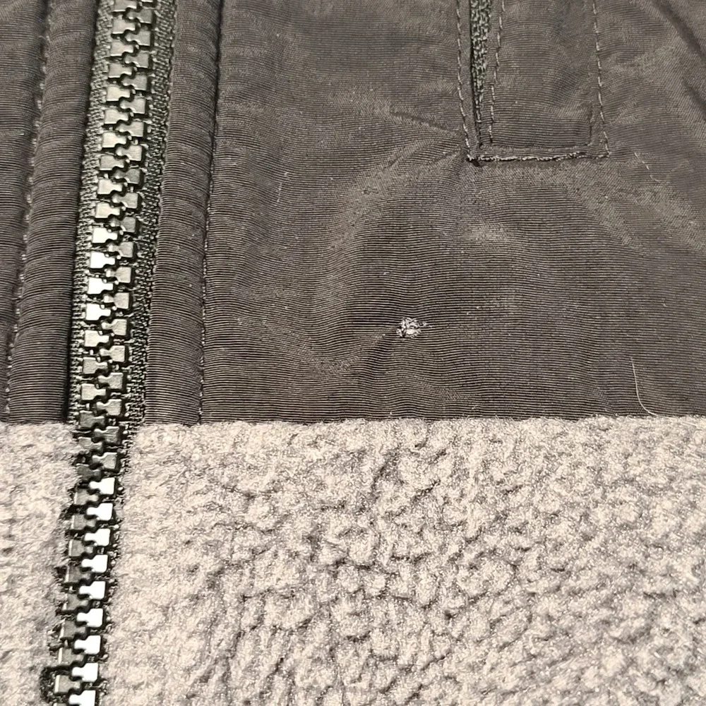 The North Face Denali 2 Hoodie Mens Large Grey Black Polartec Fleece Jacket T132